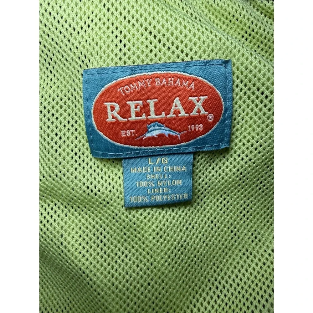 Tommy Bahama Relax Swim Trunks Men Large Black Neon Green Mesh Lined